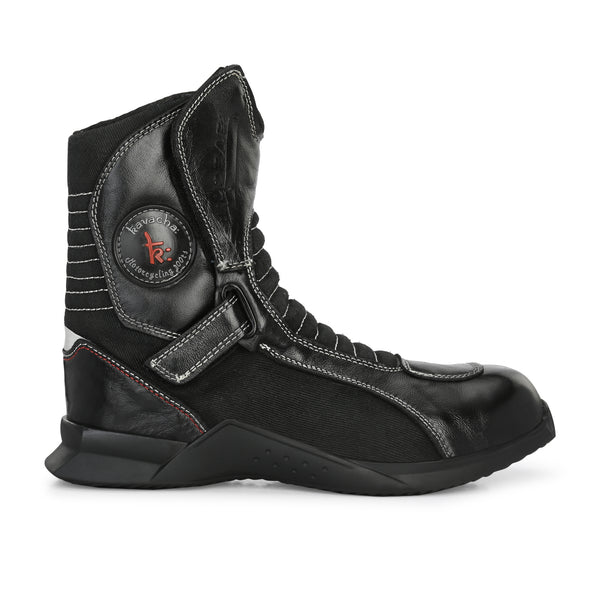 Kavacha Dominar 8 inch Long Motorcycling Boot / Water Resistant / Rubber sole ( with Gear Shifter )