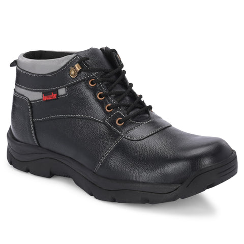Kavacha Steel Toe Safety Shoe s248 with Pure Leather Upper and Foam Comfort & Rubber Sole (Plus Size)
