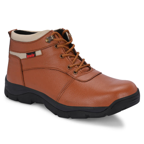 Kavacha Steel Toe Safety Shoe s247 with Pure Leather Upper and Foam Comfort & Rubber Sole (Plus Size)