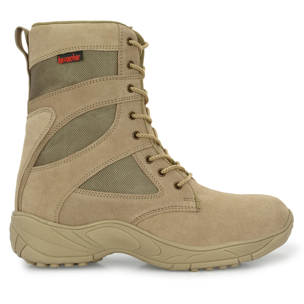 Kavacha ATTACK 8 inch tactical work outdoor light weight Military Boots super comfortable Boots For Men  (Beige)