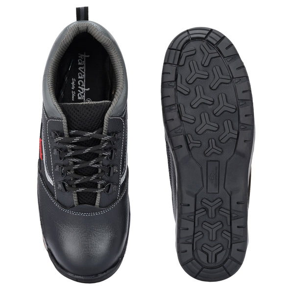 Kavacha Steel Toe Safety Shoe S223 with Pure Leather Upper and Foam Comfort & TPR Sole