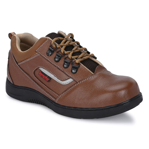 Kavacha Steel Toe Safety Shoe S225 with Pure Leather Upper and Foam Comfort & Rubber Sole