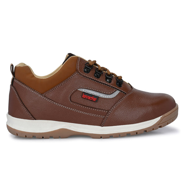 Kavacha Steel Toe Safety Shoe S222 with Pure Leather Upper and Foam Comfort & TPR Sole
