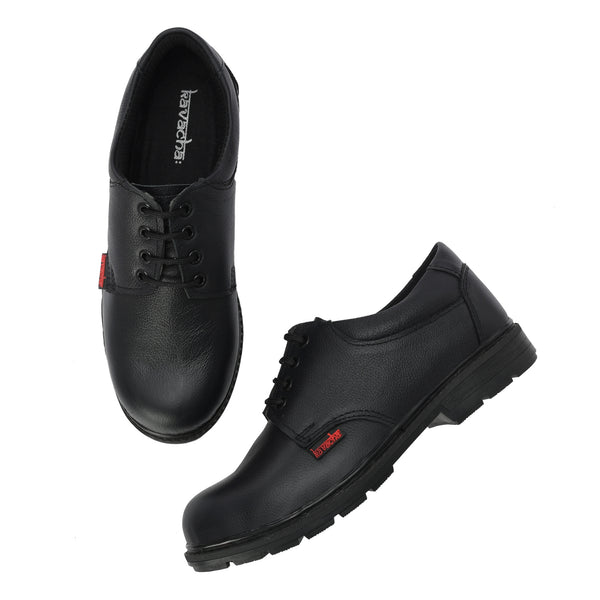 Kavacha S145 Pure Leather Steel Toe Safety Shoe For Men With PVC Sole