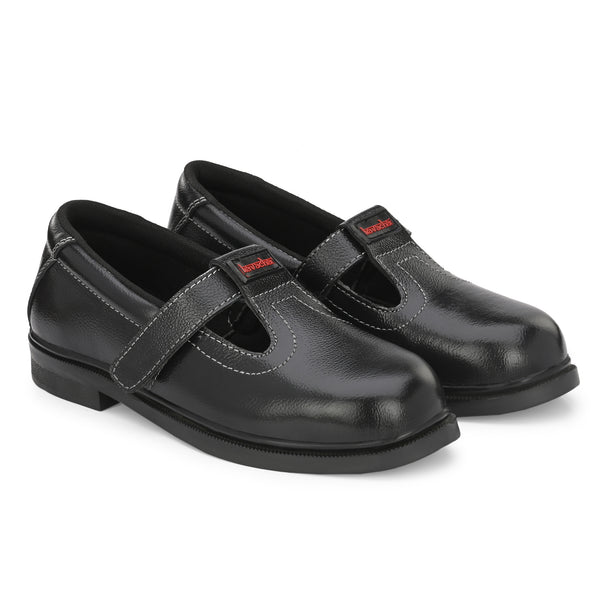Kavacha Pure Leather Steel Toe Women's/ Ladies Safety Shoe S132 (Black)