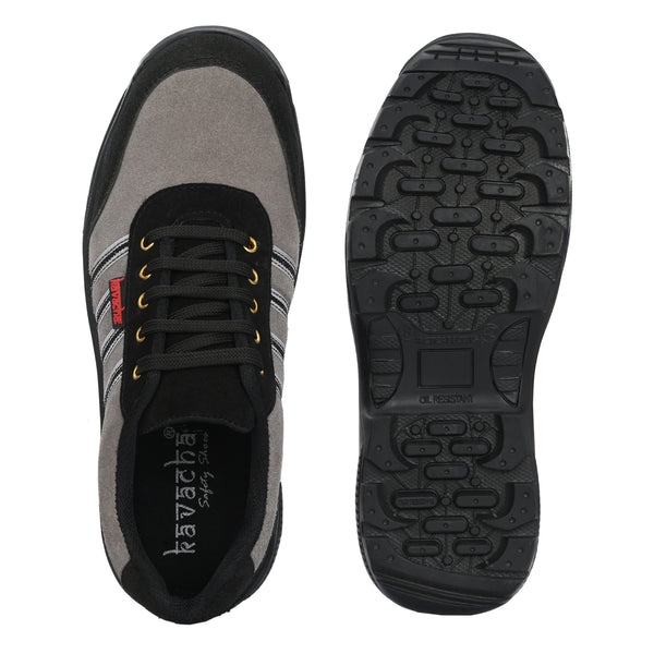 Kavacha Steel Toe Safety Shoe S275 with Suede Leather Upper and Foam Comfort & TPR Sole