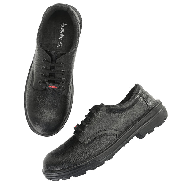 Kavacha Pure Leather Steel Toe, S96 Steel Toe Genuine Leather Safety Shoe  (Black) (Sale@349)