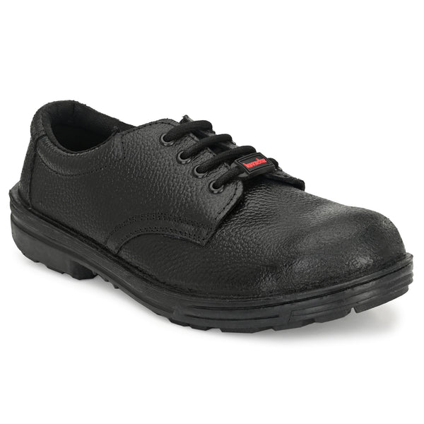 Kavacha Pure Leather Steel Toe, S96 Steel Toe Genuine Leather Safety Shoe  (Black) (Sale@349)