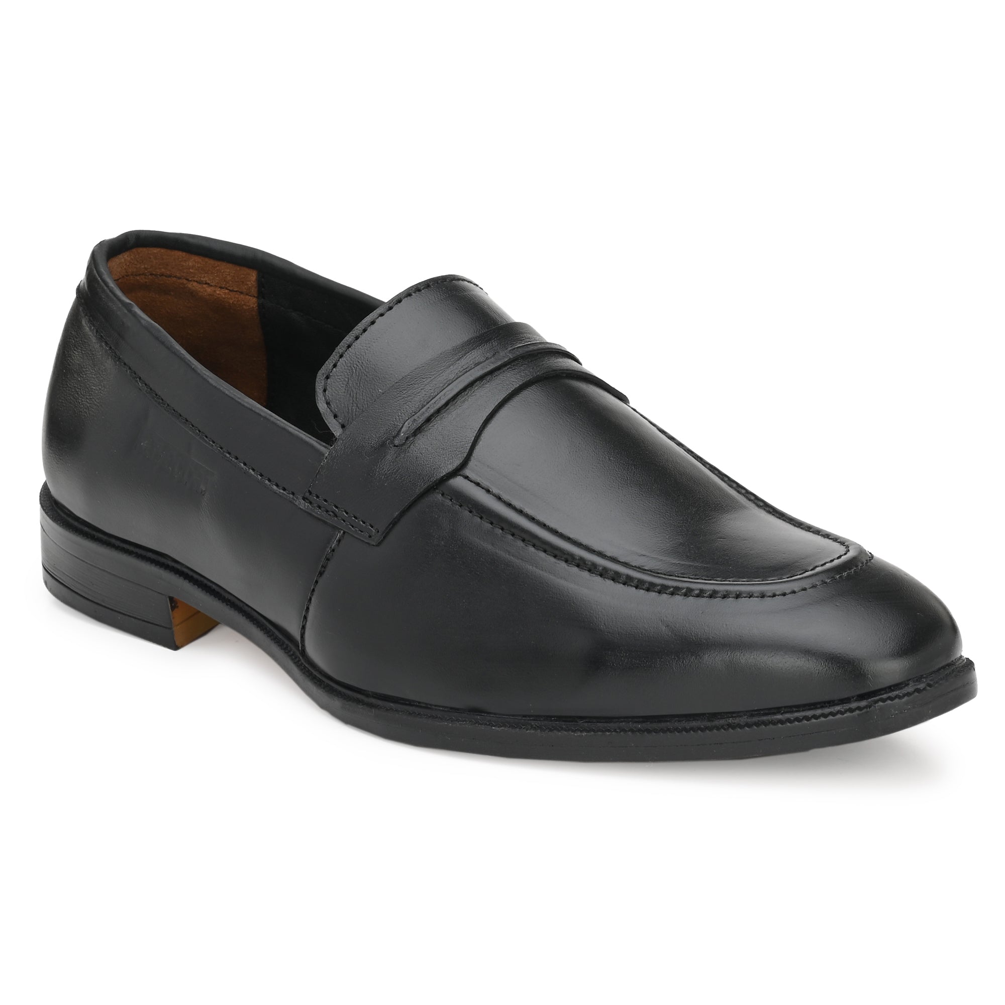 Pure Leather , Italic designed formal Shoe , S801 Slip On For Men  (Black)