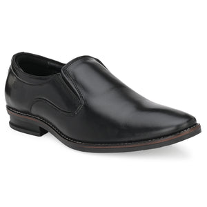 Pure Leather , Italic designed formal Shoe , S803 Slip On For Men  (Black)
