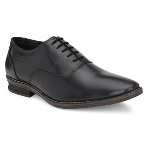 Pure Leather , Italic designed formal Shoe , S807 Lace up Shoes For Men  (Black)