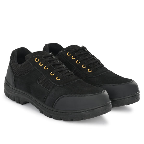 Kavacha Suede Leather Steel Toe Safety Shoe S116 PVC Sole (Sale@349)