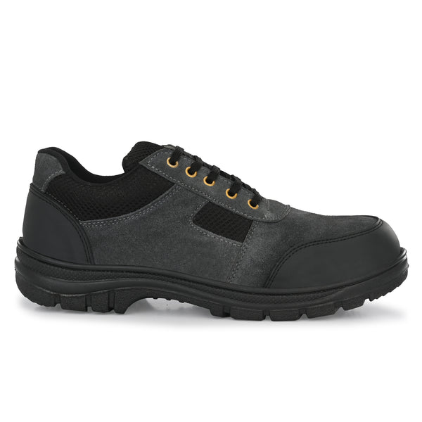 Kavacha Suede Leather Steel Toe Safety Shoe S117 PVC Sole (Sale@349)