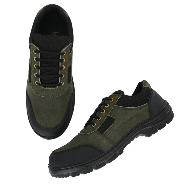 Kavacha Suede Leather Steel Toe Safety Shoe S118 PVC Sole (Sale@349)