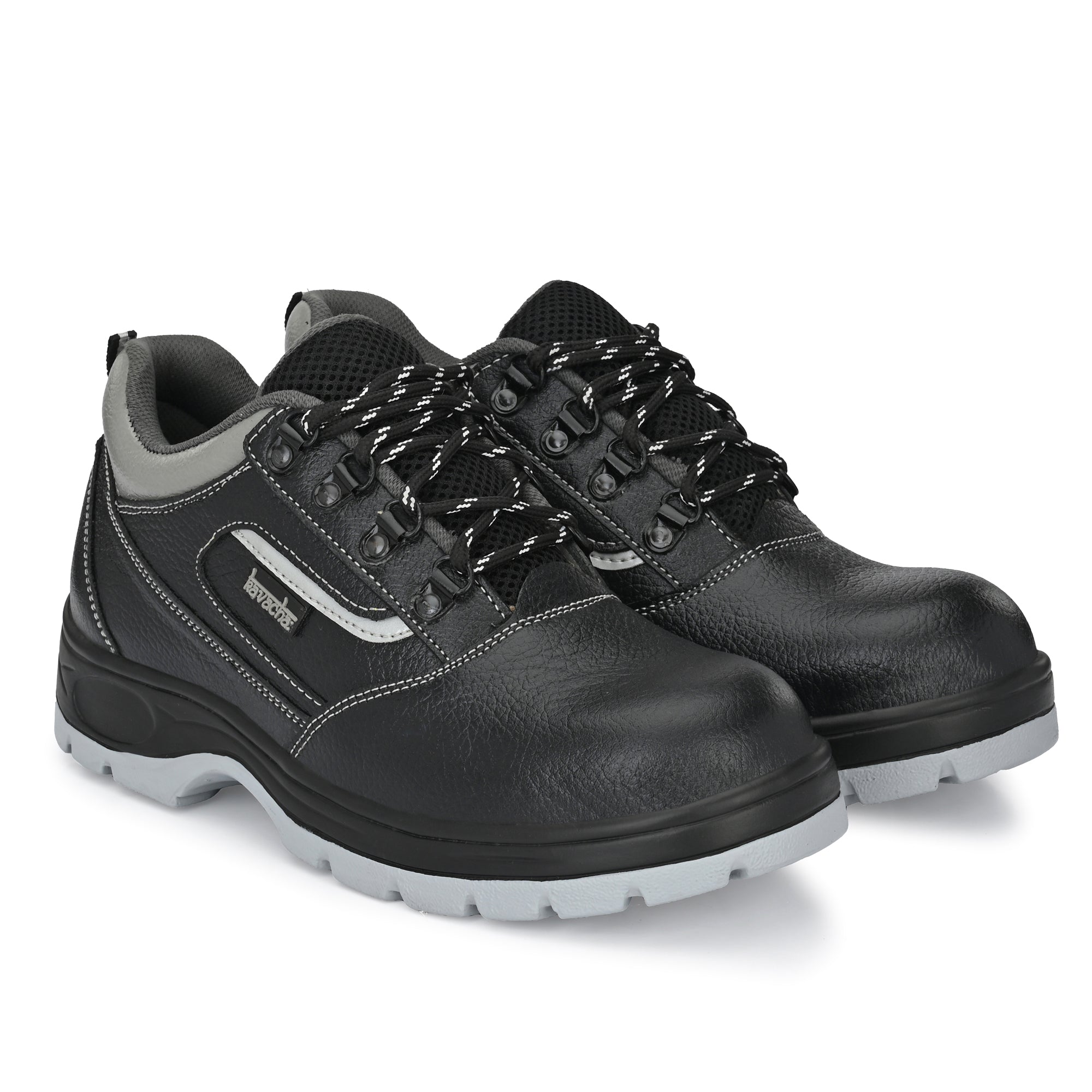 Kavacha Pure Leather Steel Toe Safety Shoe, S123 (Black) – SGKM & SONS
