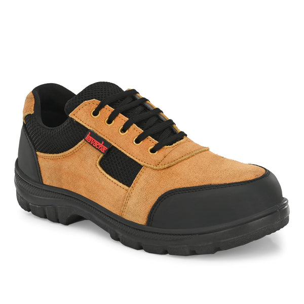 Kavacha Suede Leather Steel Toe Safety Shoe S119 PVC Sole (Sale@349)