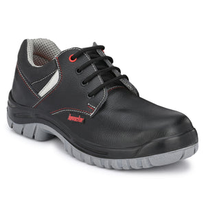 Kavacha Gravity Steel Toe Genuine Leather Double Density Safety Shoe (Grey)