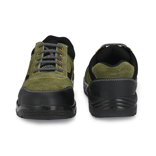 Kavacha Panther Olive Steel Toe Suede Leather Safety Shoe