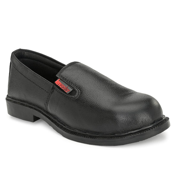 Kavacha Pure Leather Steel Toe, S95 Steel Toe Genuine Leather Safety Shoe  (Black, SB)