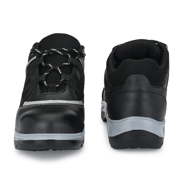 Kavacha Pure Leather Steel Toe Safety Shoe , S110 (Black)