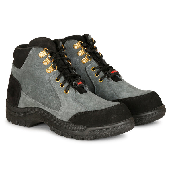 Kavacha Suede Leather Steel Toe Safety Shoe S83 PVC Sole (Sale@349)