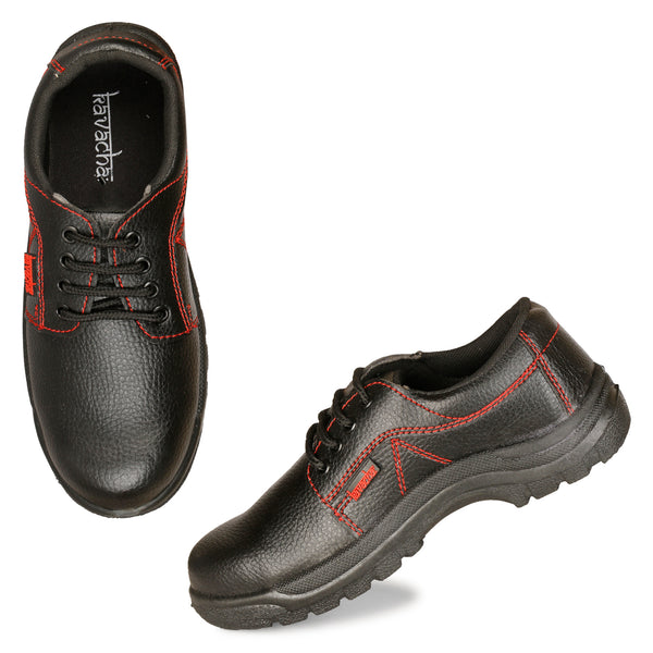Kavacha Steel Toe Safety Shoes S204 PVC Sole Steel Toe Synthetic Leather Safety Shoe