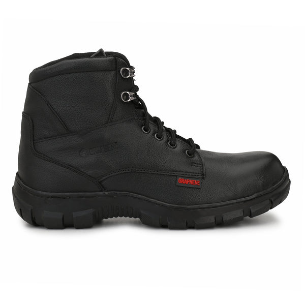 Graphene Pure Leather Steel Toe Safety Shoe R 504 with Airmix Sole