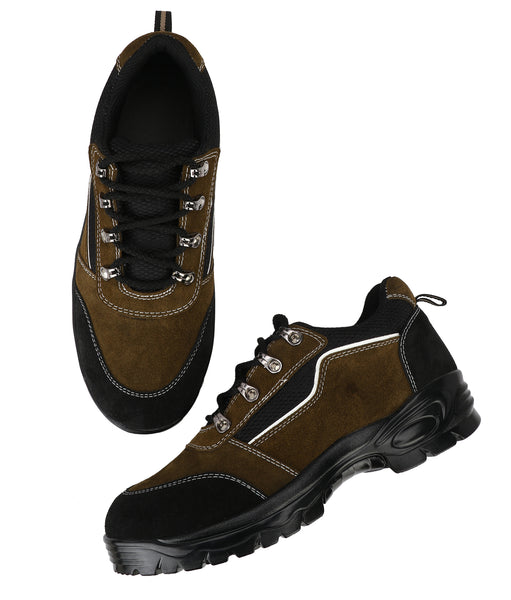 Kavacha Suede Leather Steel Toe Safety Shoe S 501 PU Sole
