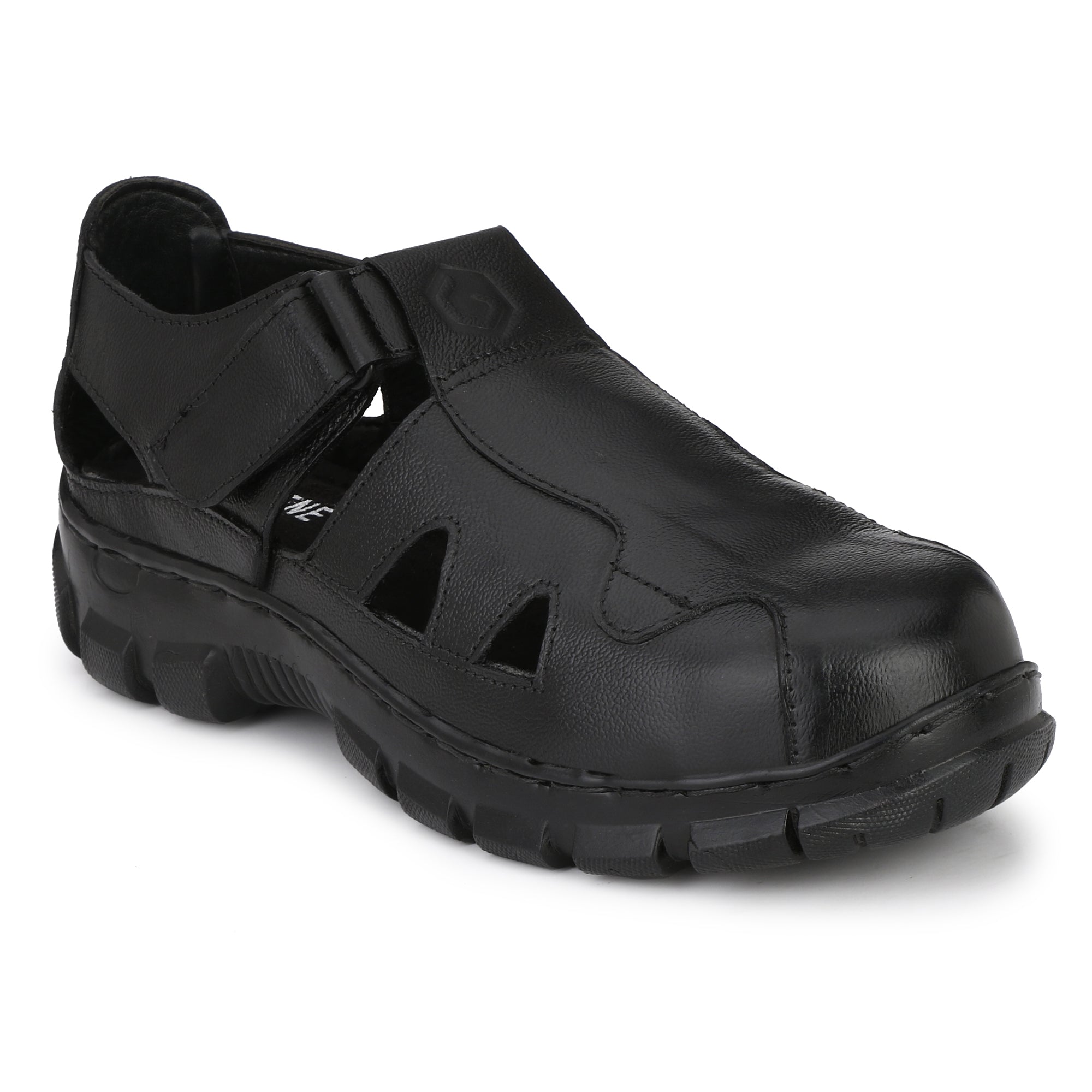Graphene Pure Leather Steel Toe safety Sandal /Safety shoe ,R506 Steel Toe Genuine Leather Safety Shoe  (Black, SB)