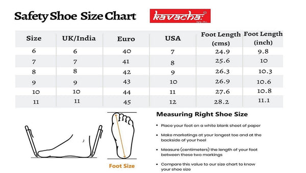 Kavacha Suede Leather Steel Toe Safety Shoe S75 PVC Sole (Sale@349)